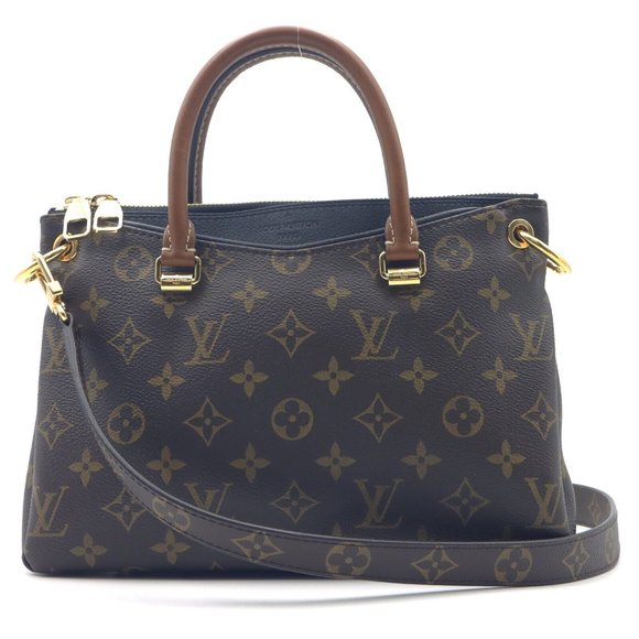 Pallas BB Monogram Canvas Black Shoulder Bag - Picture 1 of 7